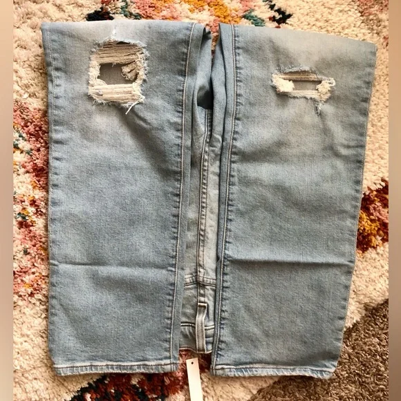 NWT Madewell Perfect Vintage Straight Jean in Danby Wash: Knee-Rip Edition - Picture 7 of 8